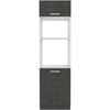 Oven Column Unit with 2 Hinged Doors - Grey - L 60 X D 57 X H 210 Cm - LASSEN