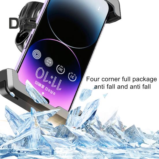 Universal Bike Phone Mount Shockproof Vibration Dampener for Mountain EBike Scooter Tool-Free Quick Release Holder with Air Cushion Tech Fits 4.7-7