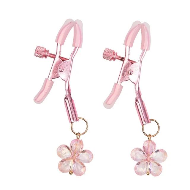 Colorful Metal Nipple Clamps With Chain Set Woman Rainbow Nipple Clips Breast Bondage Restraint Slave Fetish Female Sex Toy