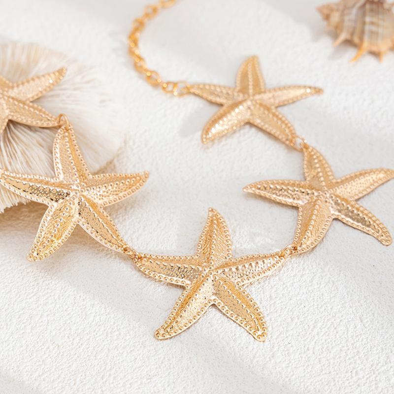Ethnic Style Starfish Shell Waist Chain Bohemian Versatile Belt For Women High-End Dress Waistband Retro Simple Belt Gifts