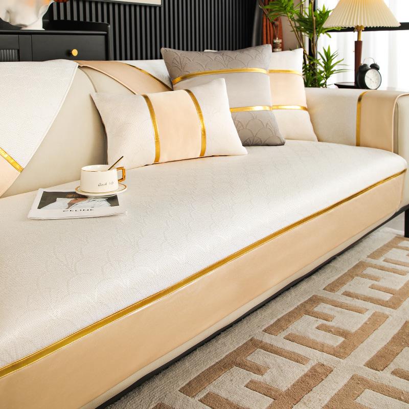 Light Luxury Modern High-End Seat Cushion Sofa Cushion Cooling Mat for Summer Ice Silk Non-Slip Ice Pad Sofa Cushion Seat Cushion for Summer