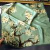 Guochao Style Classical Temperament Magnolia Silk 70 Medium Square Scarf 100% Mulberry Silk Scarf Women's Scarf