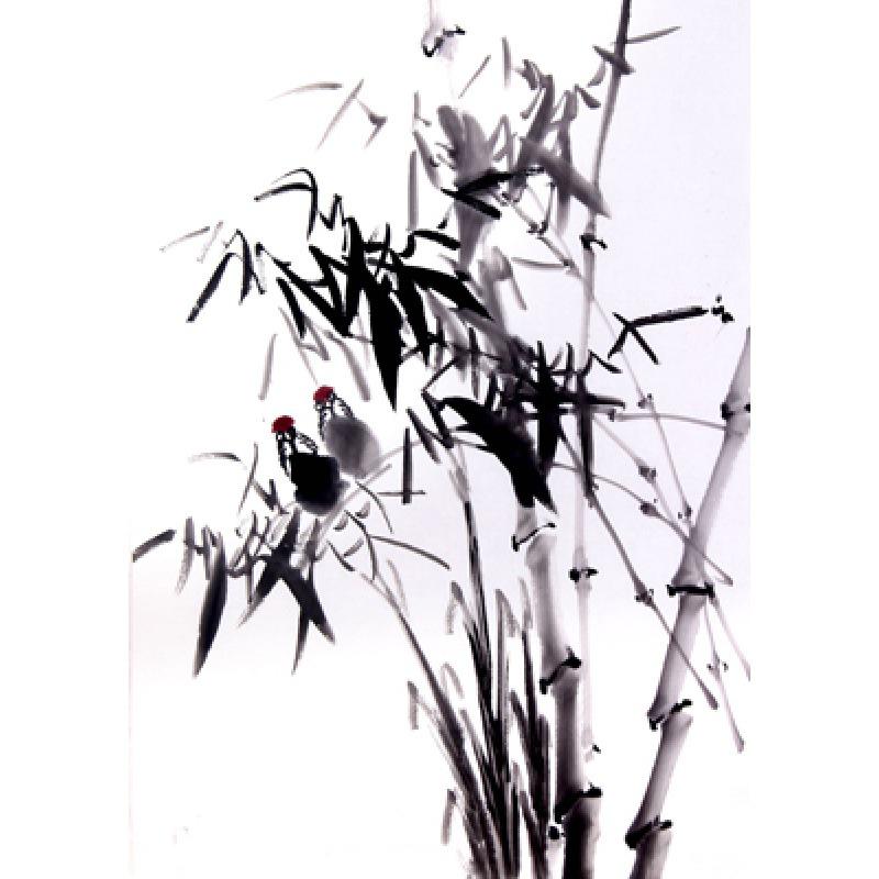 Gerahmtes Bambus-Kunstposter Dekorative Wandmalerei