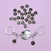 Matching Cat Pendant Keychains For Couples Stylish Black And White Design Ideal For Valentines Day Or Special Occasions