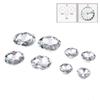 DRELD 10 Pezzi Chiodini da Tappezzeria in Cristallo di Diamante Puntine Borchie Spilli 16/18/25/30mm Divano Borsa Decorazione Murale Accessorio per Mobili