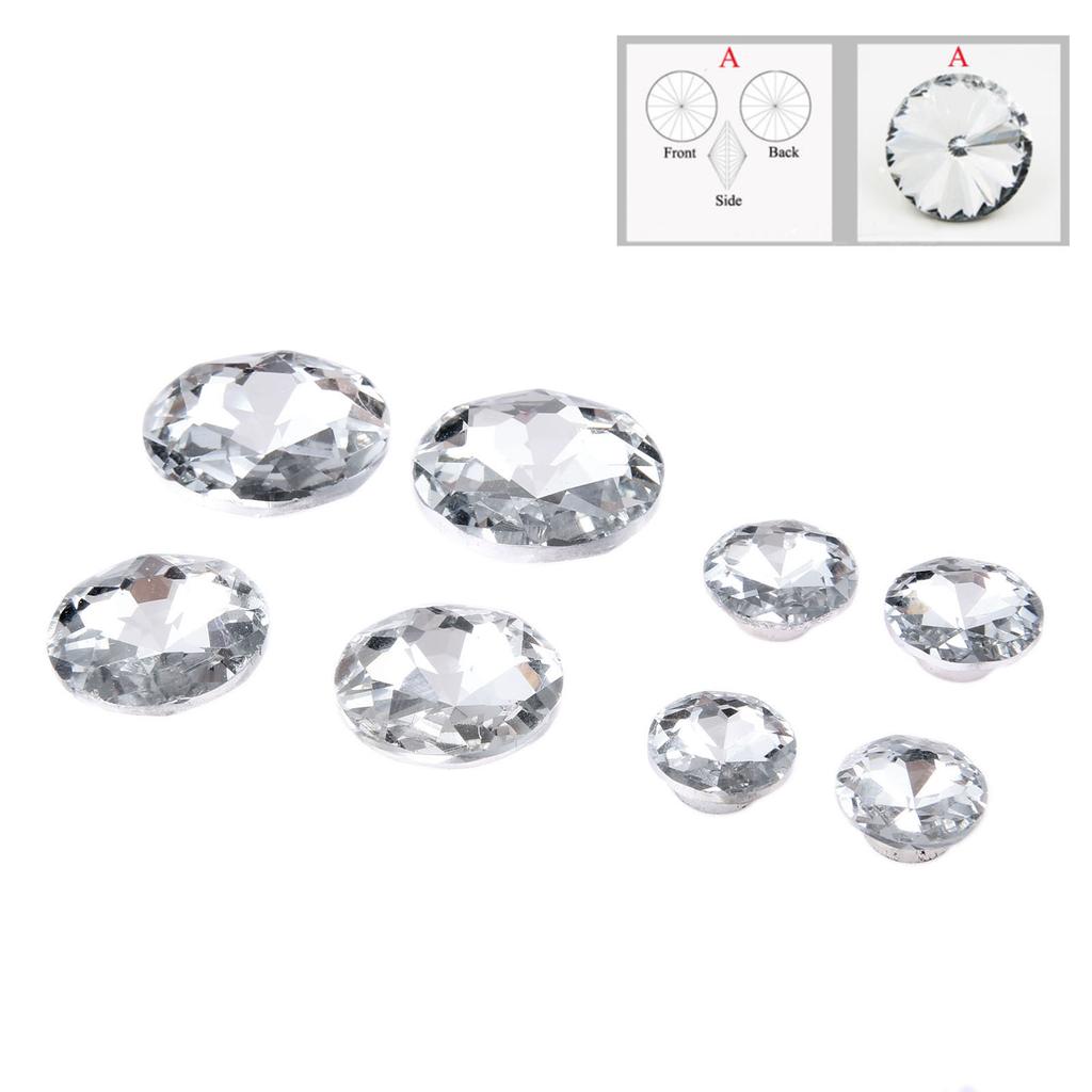 DRELD 10 Pezzi Chiodini da Tappezzeria in Cristallo di Diamante Puntine Borchie Spilli 16/18/25/30mm Divano Borsa Decorazione Murale Accessorio per Mobili