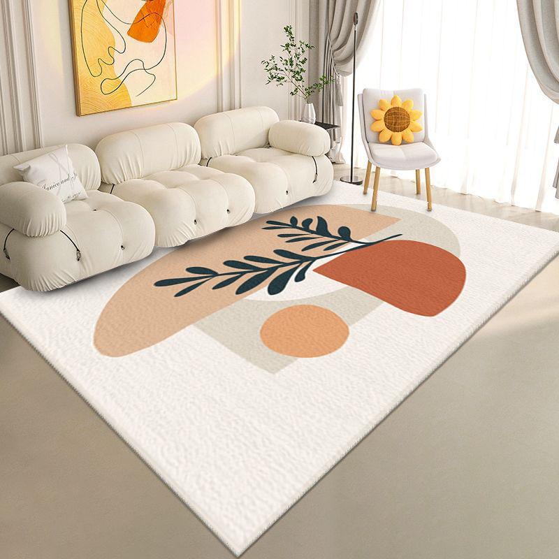 Simple Geometric Lines Imitation Cashmere Carpet Planting Bedroom Velvet Flat Replacement Bedside Blanket Tatami Floor Mat Living Room Table Blanket