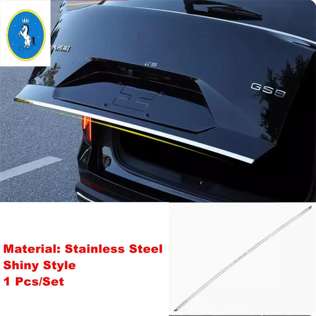 

Chrome Car Rear Trunk Lid Tailgate Door Handle Molding Boot Garnish Bezel Cover Trim For Trumpchi GAC GS8 Accessories Tail Door Strip