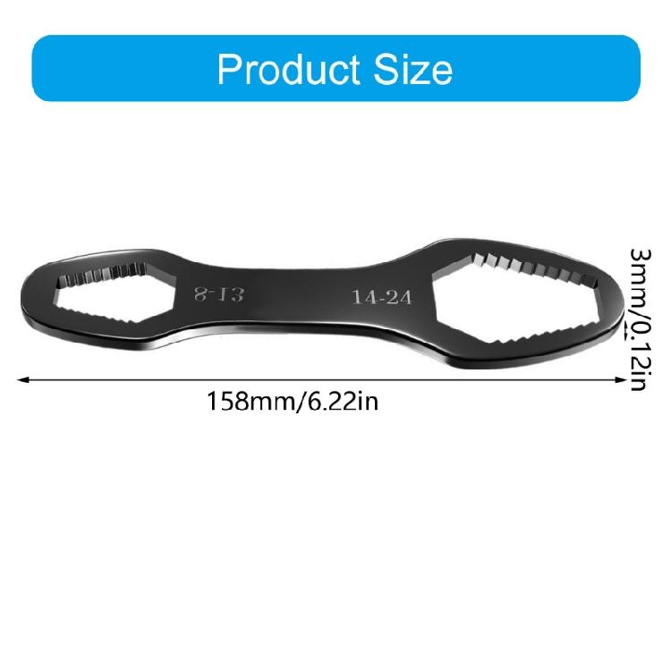 Wrench Adjustable Multifunctional Wrench 8-24mm Manual Repair Tool Bicycles Motorcycle Car Repair Tool Wrench