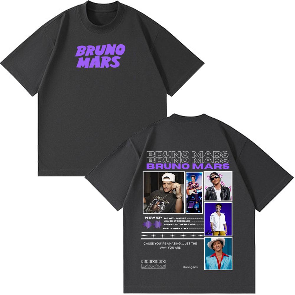

Rapper Bruno Mars Album 2026 Tour Print Tshirt Man Woman Fashion Luxury Tshirt Short Sleeve pure Cotton Casual Aesthetics Tees 4XL