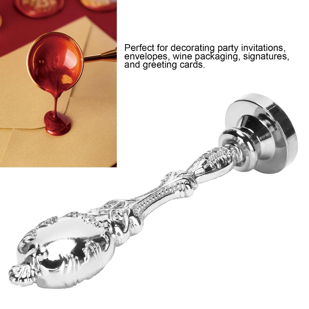 Metal Handle Wax Stamp Handle Removable Head Wax Seal Kit Retro Wax Seal Stamp For Invitations