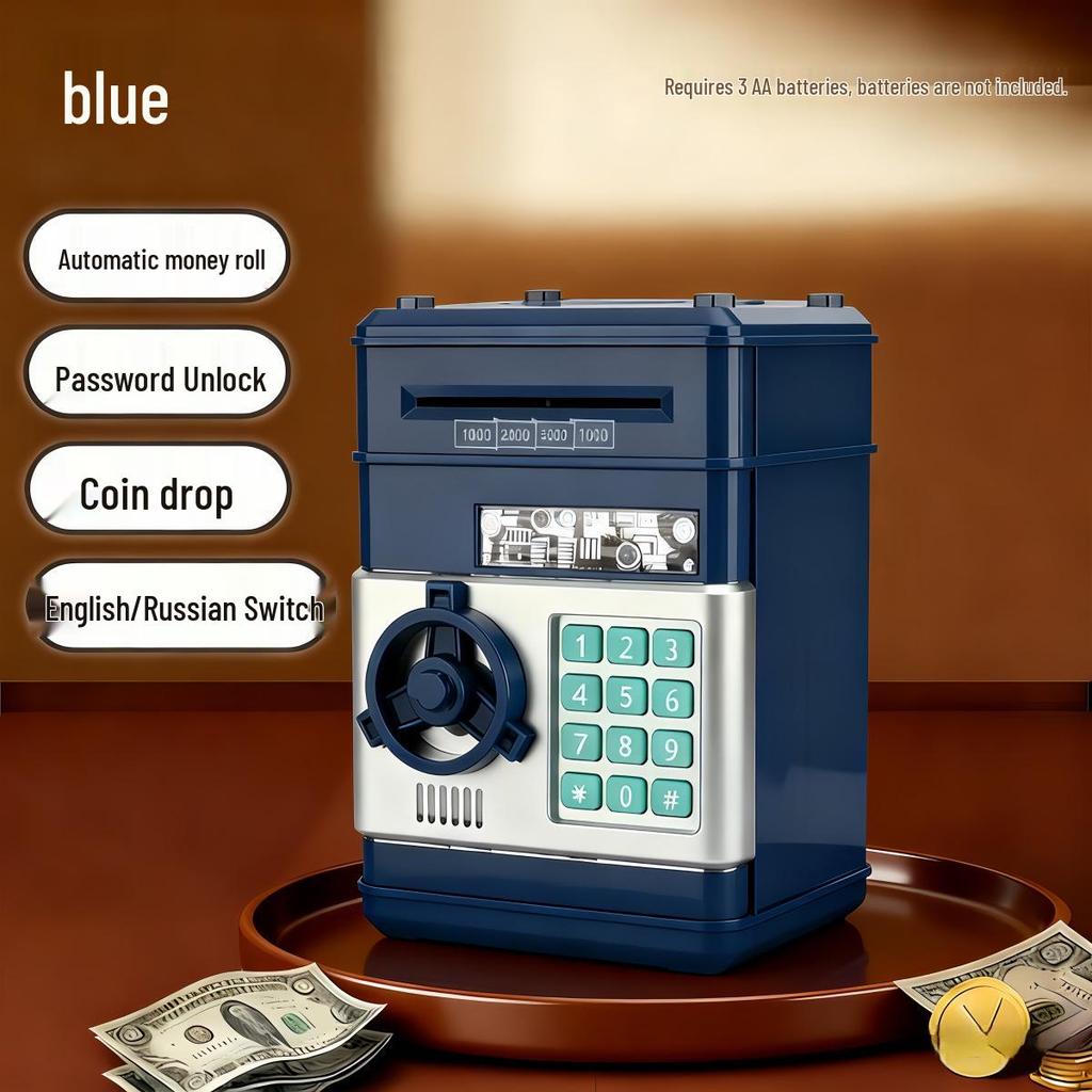 Creative Music ATM Password Money Safe - Large Capacity Savings Deposit Box