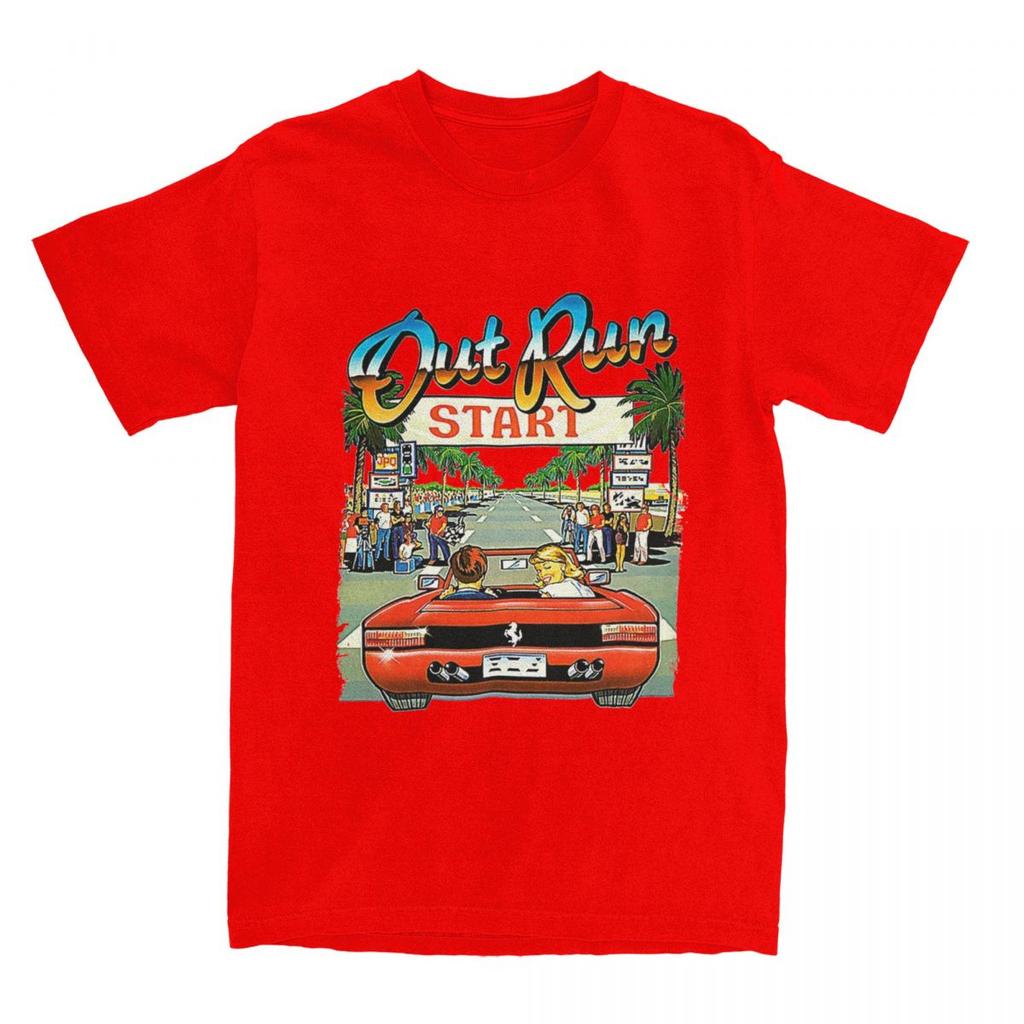 Herren Damen Out Run Videospiel Shirt Bekleidung Lustig 100% Baumwolle 80er Gaming T-Shirt Top Tee Kleidung Neuankömmling