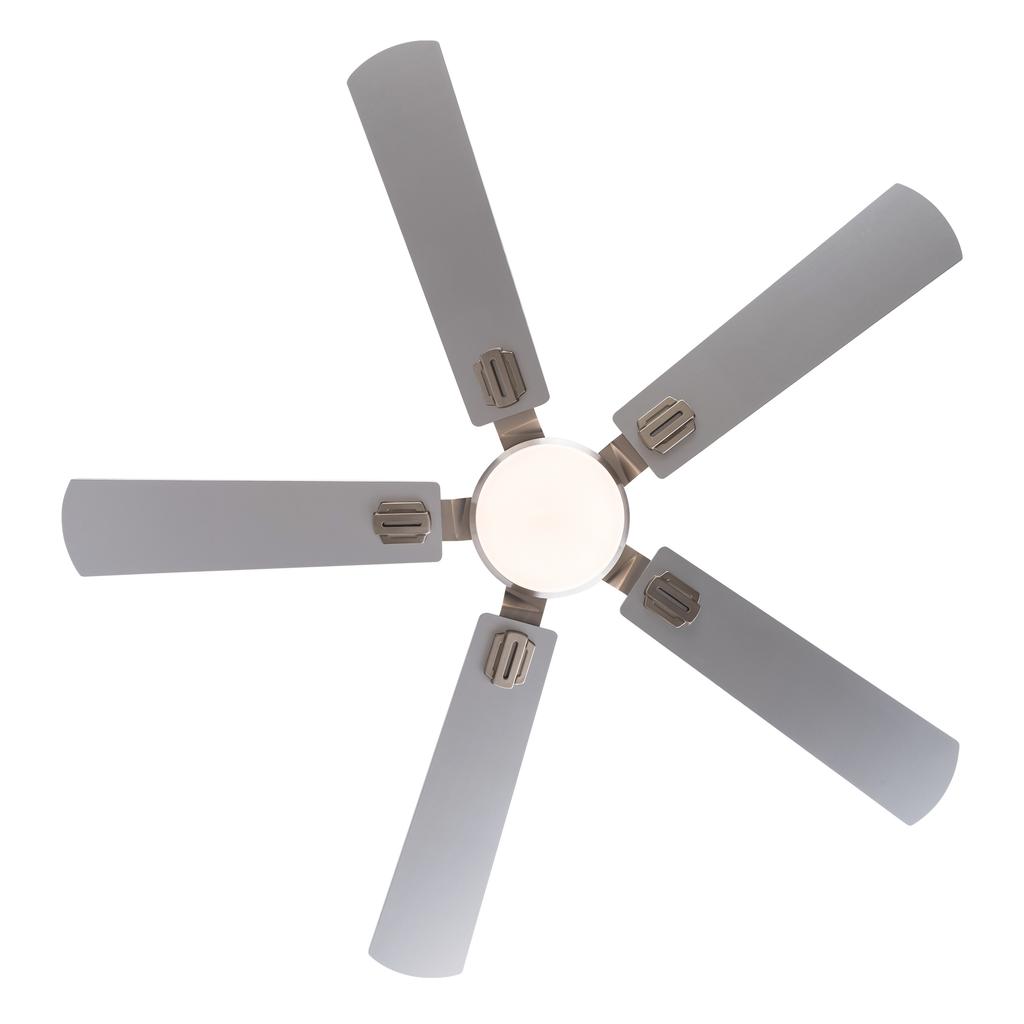 52-Zoll Deckenventilator mit Licht und Fernbedienung, für Schlafzimmer, 5 Flügel, Dimmbares LED-Licht, Umkehrbarer 6-stufiger Motor, Speicherfunktion, Leiser DC