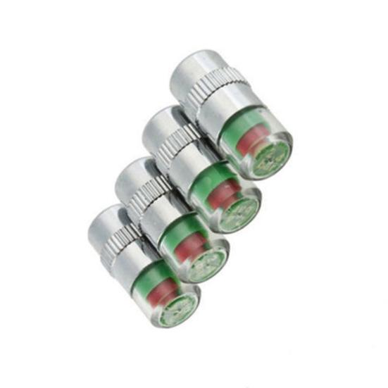 4 Pcs Car Auto Tire Pressure Monitor Valve Stem Caps Sensor Indicator Alert Cap