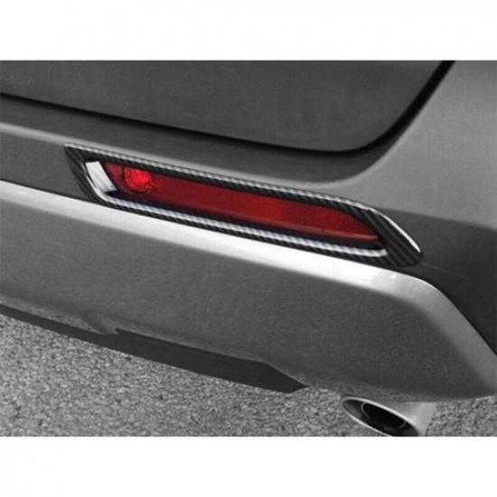 For Toyota RAV4 2019-2025 Carbon Fiber Rear Fog Light Eyelid Molding Frame Trim