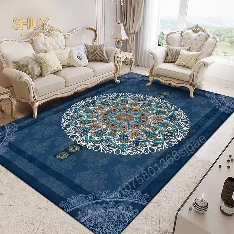 Persian Style Luxury Carpet Living Room Decoration Home Decor 180x280cm Felt Rug Non-slip Sofa Coffee Bedside Custom Floor Mat