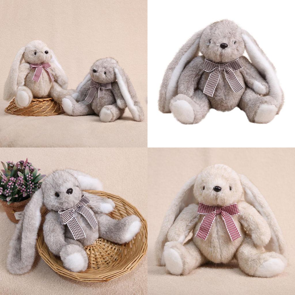 Cute Sitting Rabbit Plush Toy With Bow Tie For Kids And Girls Gift