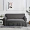 1Pc Stretch Sofa Slipcover Non-Slip Sofa Coverwith Skirt Solid Color Couch Cover For Bedroom Office Living Room Home Decor
