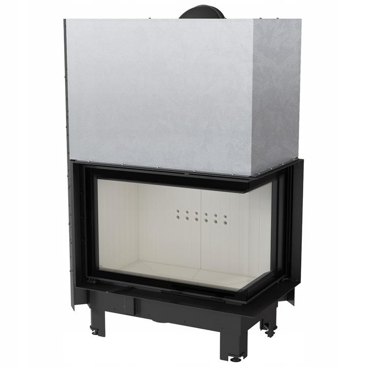 Steel fireplace KRATKI MBA right 17 kW Ø 200 Lift-up self closing door