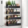 Magnetic Spice Rack with Hooks No Punching Seasoning Shelf  Refrigerator Washing Machine Side Hanger Kitchen Storage Organizer