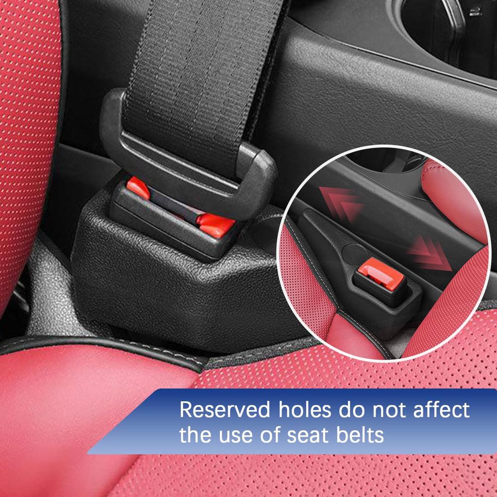 2Pcs Car Seat Gap Filler Odorless Seat Belt Buckle Protector Flexible Seat Side Gap Filling Strip Universal Auto Drop Blocker