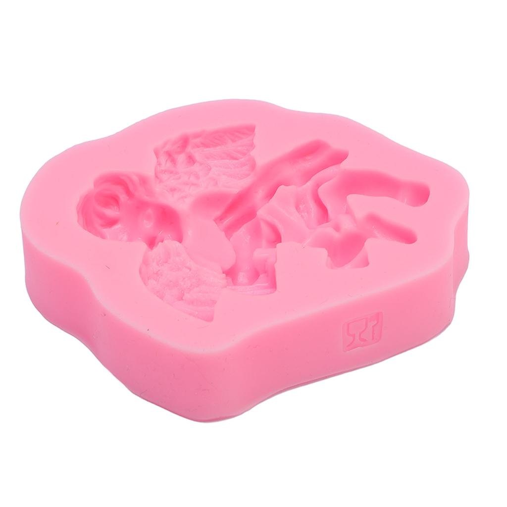 Fondant Chocolate Model Angel Shaped Soft Elastic Silicone Chocolate Candy Decorating Model for Baking Cake Making