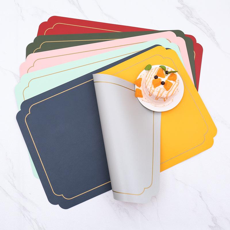Square Placemat, Dining Table, Advanced Sense, Heat Insulation Mat, Advanced Sense, Light Luxury, Western Food Mat, Waterproof Dining Table, Tableware