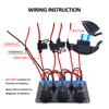 Waterproof Marine Boats Rockers Switch Panel 5 Gang with Twin USB Slot Socket 2.1A + Voltmeter for Car s Vehicle