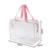 Waterproof Transparent PVC Makeup Bag with Custom Pattern and Large Capacity