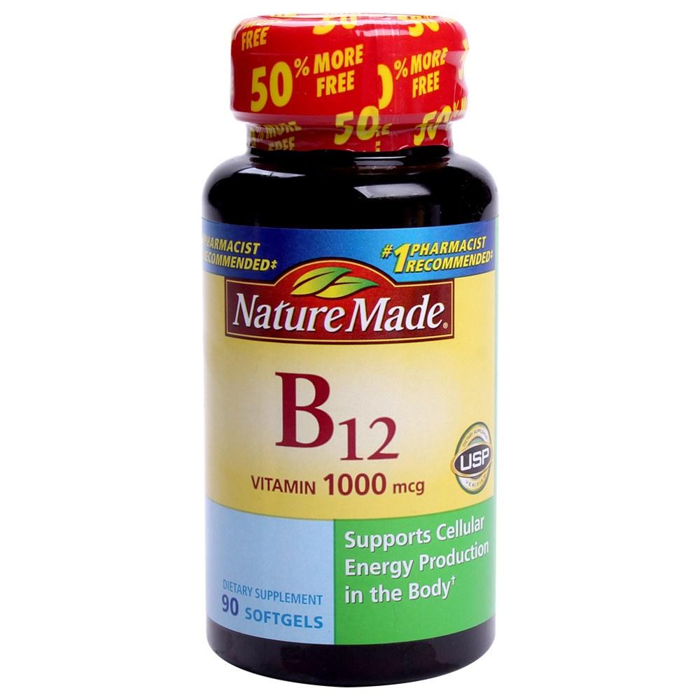 Nature Made Vitamin B12 1000mcg Gluten-Free Softgels 1 pcs 90 pcs