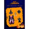 Children's Halloween costumes, girls cos masquerade show witch princess dress, little witch show costume lamp costume