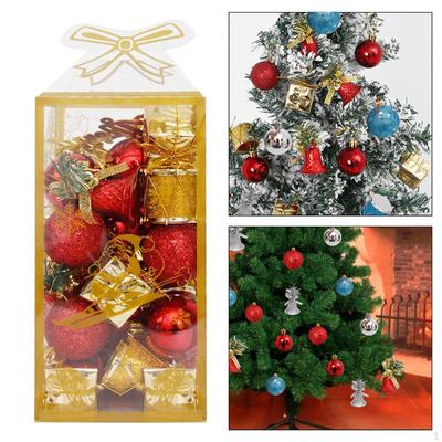 32 Count Christmas Tree Baubles Set for Holiday Decor Wreath Garland