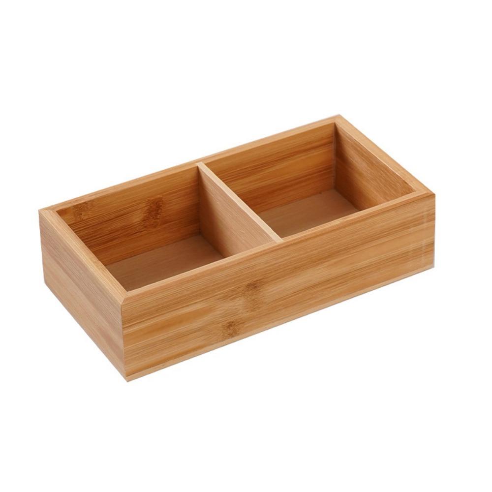 Wood Storage Box Multi-grids Bonsai Holder High Quality Desktop Sundries Organizer