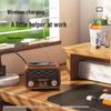 BIAZE Retro Mini Bluetooth Speaker with Radio and Wireless Charger