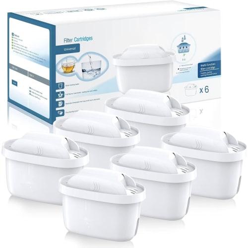 Replacement cartridges for water purifiers, high-removal resin, Japanese specifications, set of 6 [BRITA MAXTRA] filter cartridges for water purifiers