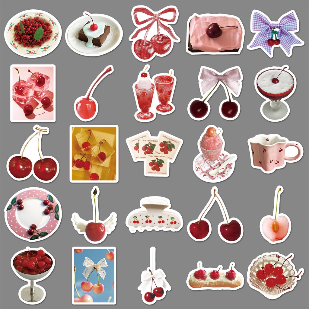 50 Small Fresh Fruit Korean Decorative Mobile Phone Flat Stickers