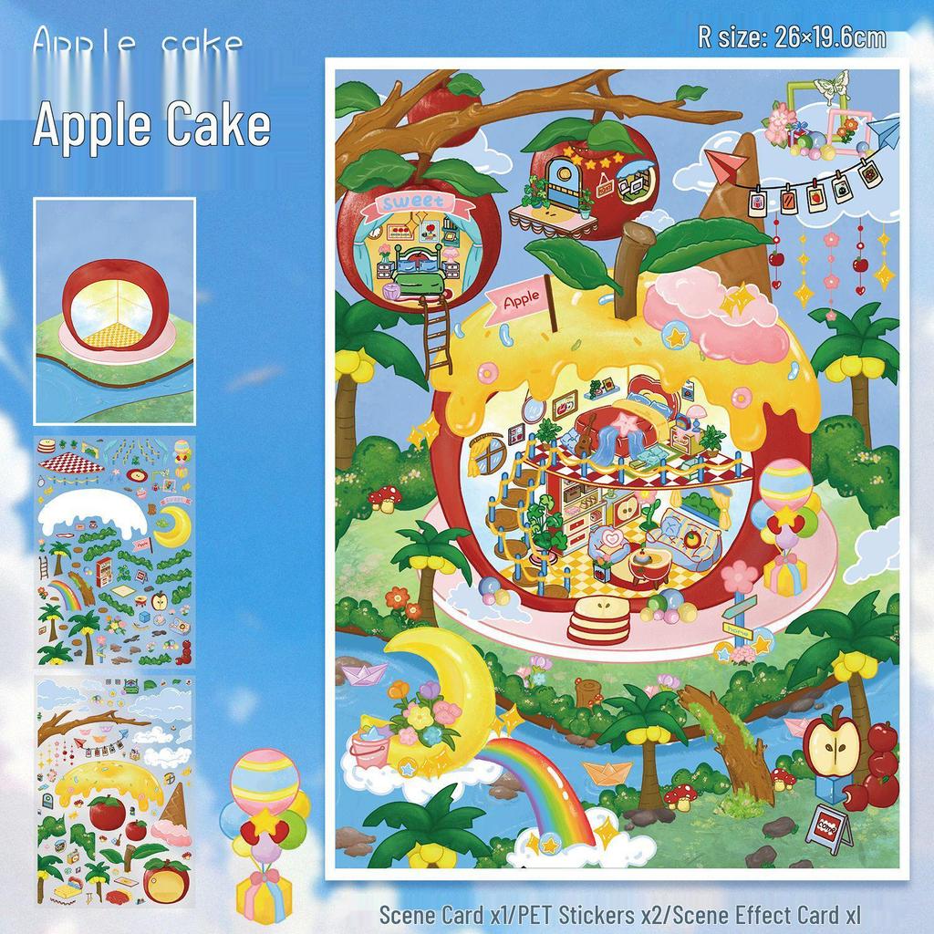 Yi Lan Landscaping Large 3D Stereo Miniature DIY Journal Stickers