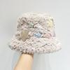 Sweet Fisherman Hat Women's Winter Thick Plush Cute Pot Hat Versatile Hat Warm Hat