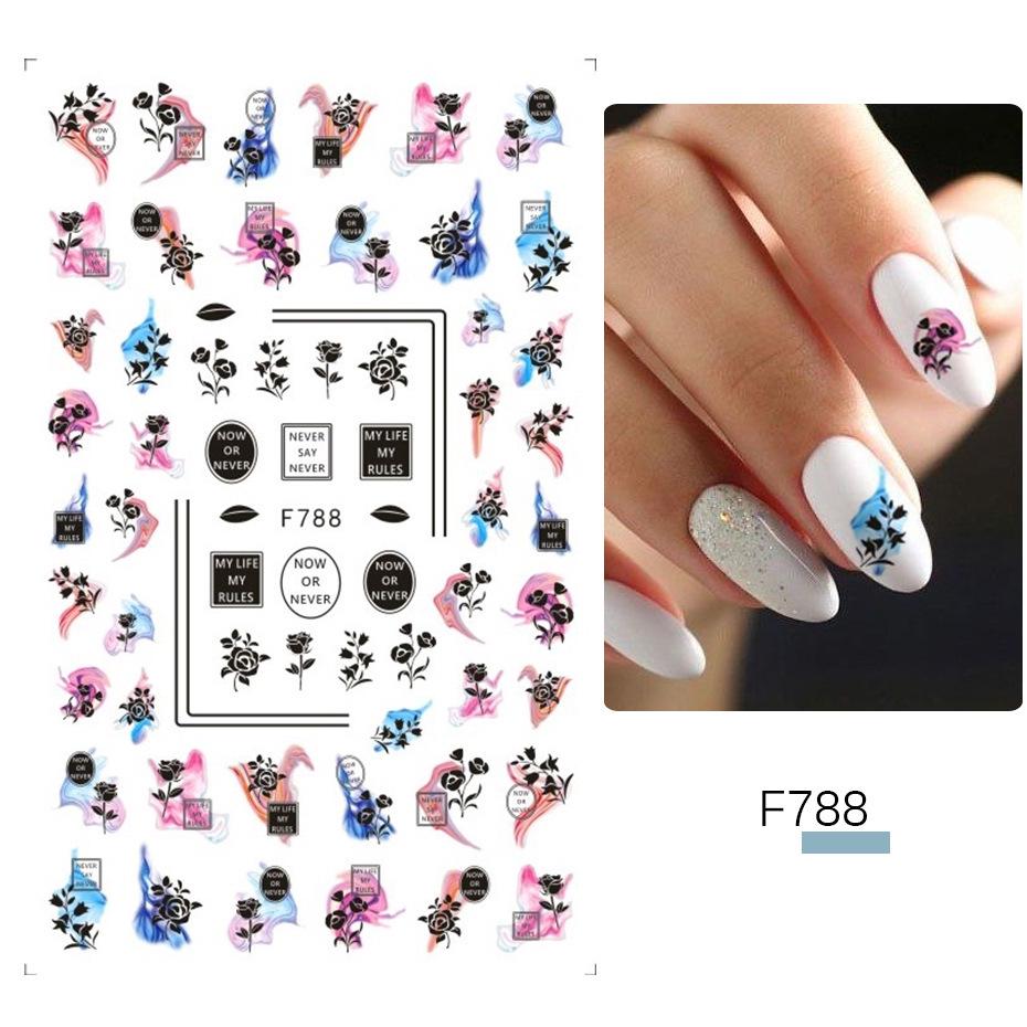 Autumn Maple Leaf Nail Stickers - Floral and Leaves Self-Adhesive Design