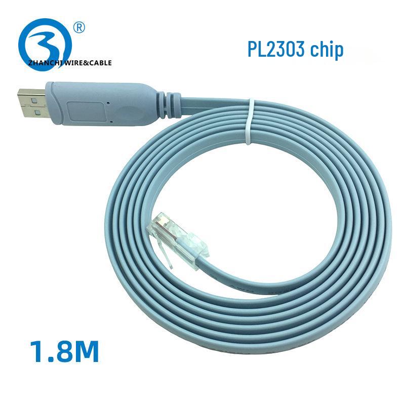 

FT232 Industrial-Grade USB to RJ45 Serial Console Cable, 1.8M for Cisco Switch Debugger. As Shown