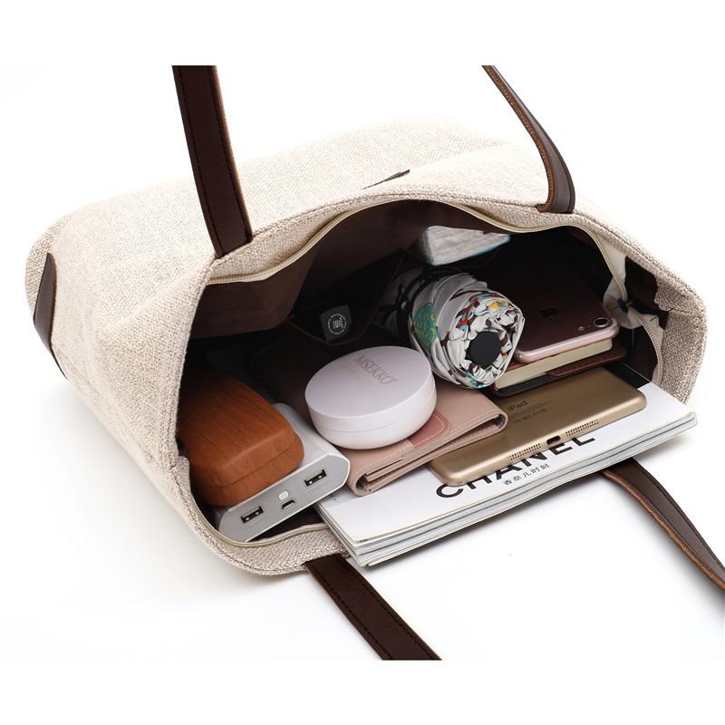 New shoulder bag women's large-capacity women's bag linen tote bag