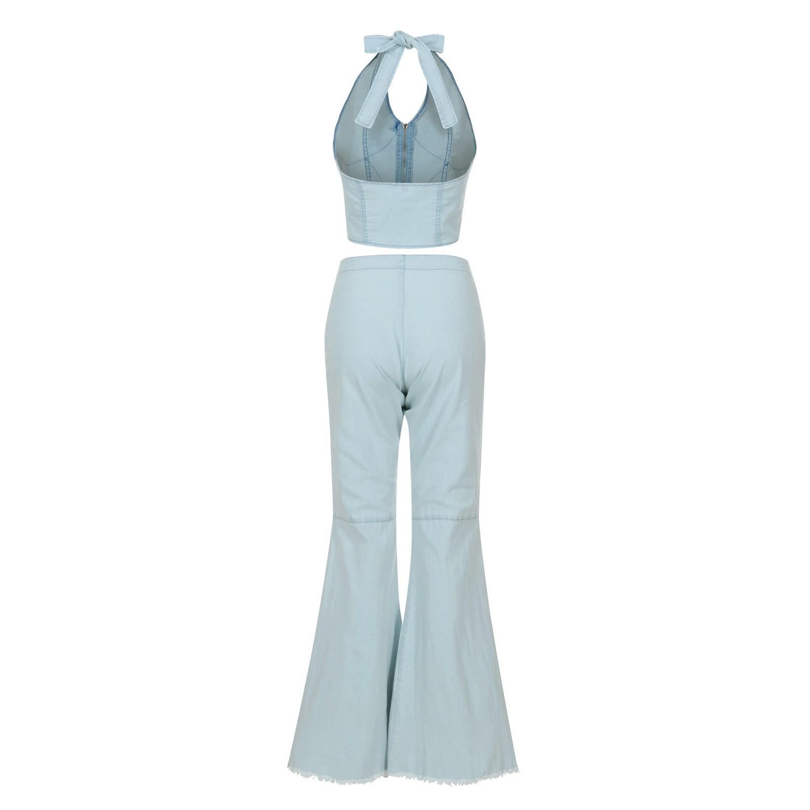 Женские джинсы с карманами на молнии и пуговицами — фото 2