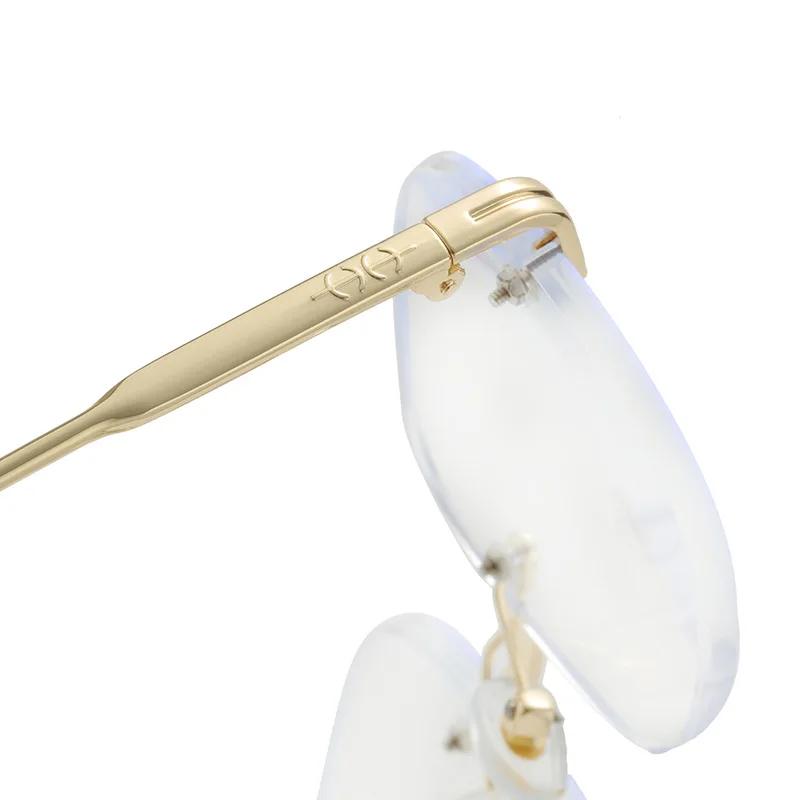 Ultra Light Retro Korean Reading Glasses Frameless Presbyopia Glasses for Women Trendy Eye Protection Far Sight Glasses