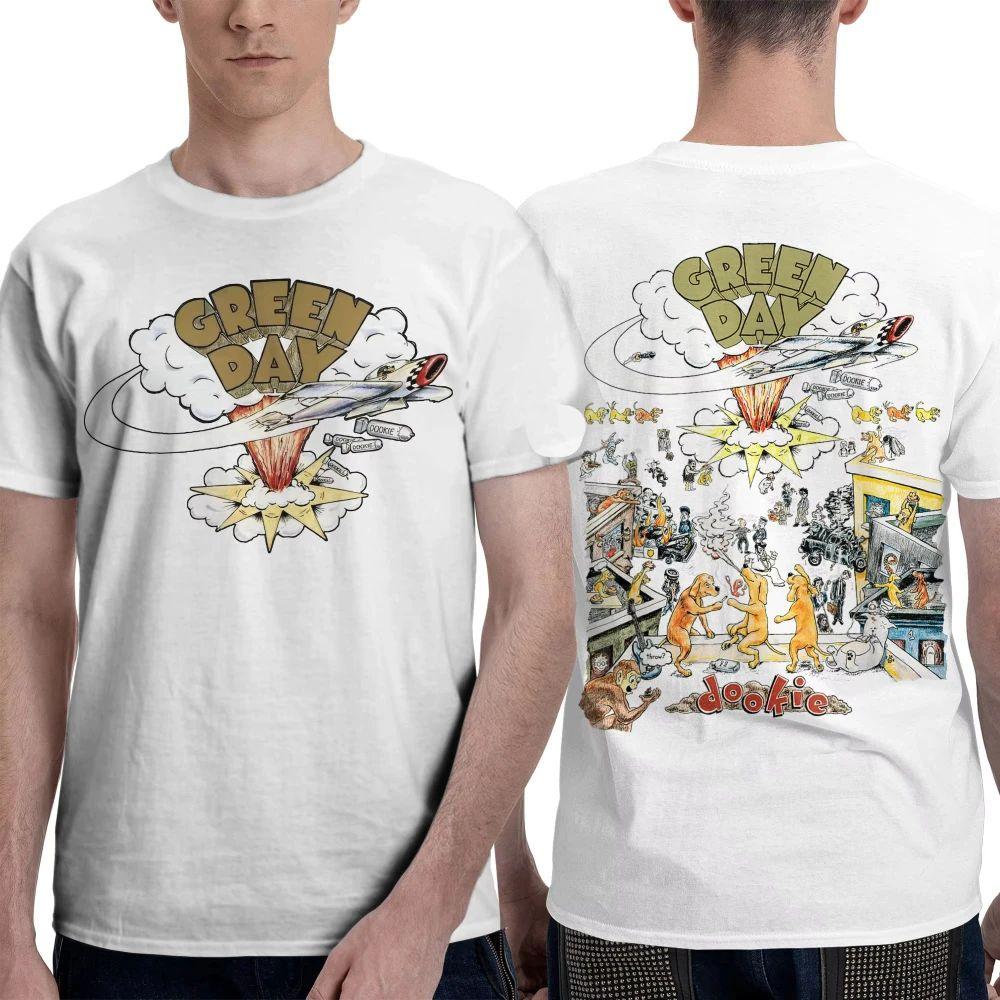 Kreativní párty oblečení Dookie Scene Green Day Potisk Tričko Potisk Bavlněná Trička Kulatý Výstřih Krátký Rukáv Ležérní Volná Trička Unisex