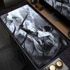 Samurai Warrior black and white drawing MousePad Gamer Computer PC Accessories Keyboard Table Mouse pad Company Gaming Desk Mats