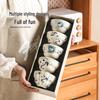 Panda Ceramic Rice Bowl Set 2024 - Japanese High-Foot Bowls with Underglaze Color, Cute Design, Perfect Gift Box