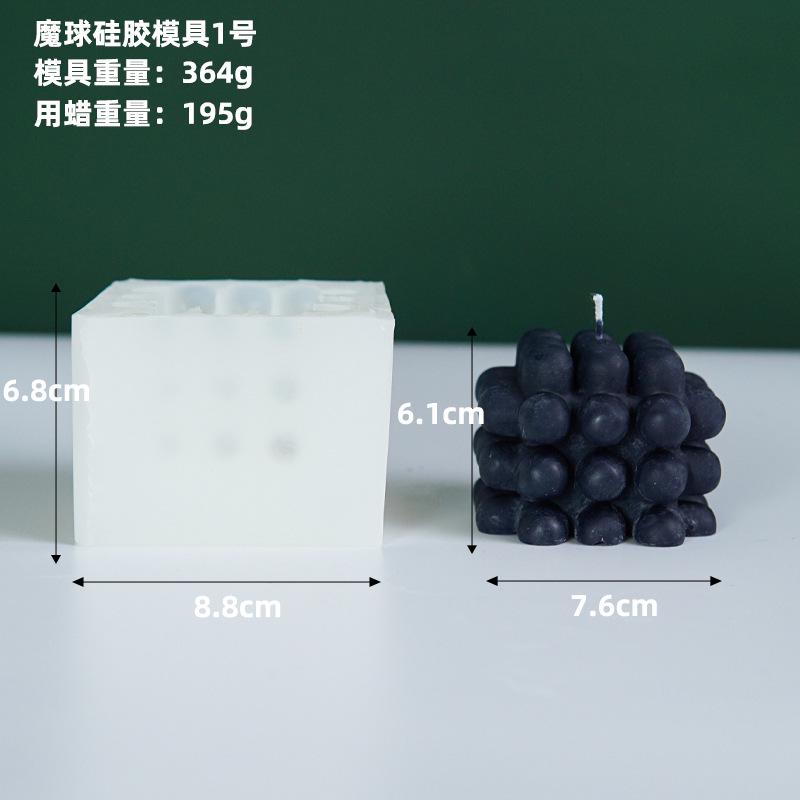 NEW Silicone Candle Moulds 3D Jumbo Large Rectangle Square Mould Making Concrete Pyramid Round Ball Baking Chocolate Mold