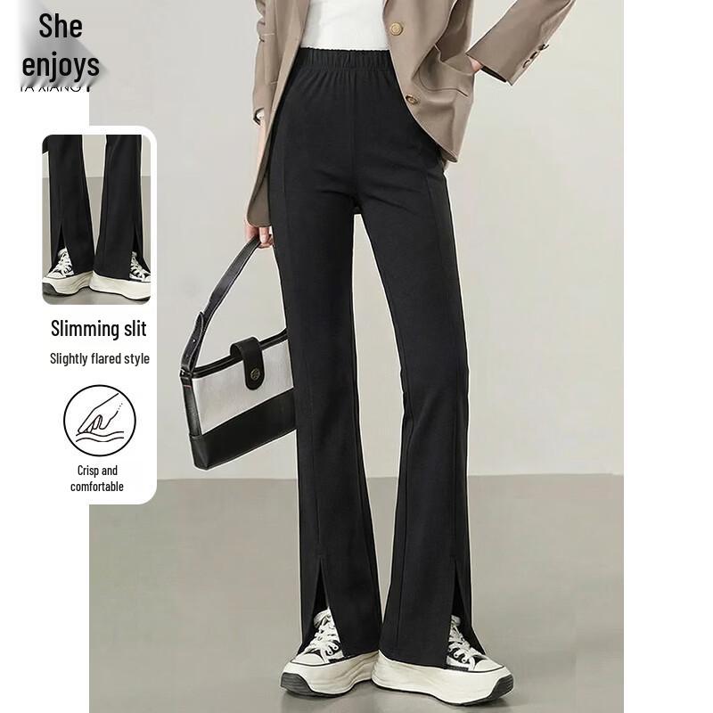 

Women s Stretchy Flared Yoga & Casual Pants with Slit L