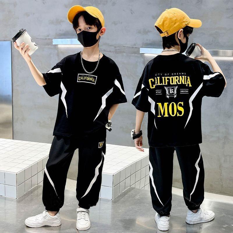 

Boys Summer Set, Big Boys Shirt +Casual Pants Handsome Sports Two Piece Set 170